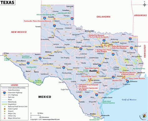 Map of Texas Towns